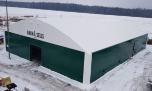 Finest-Hall Factory OÜ toodetud ja paigaldatud PVC hall mõõtudega 30x40m, kõrgusega 6m Ragn-Sells AS-le.