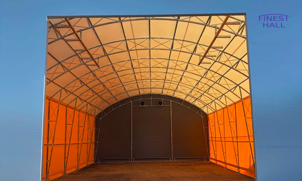 Finest-Hall Factory OÜ toodetud ja paigaldatud PVC hall mõõtudega 10x21m, kõrgusega 4 meetrit Eesti Kalatootjate Keskühistu-le.
